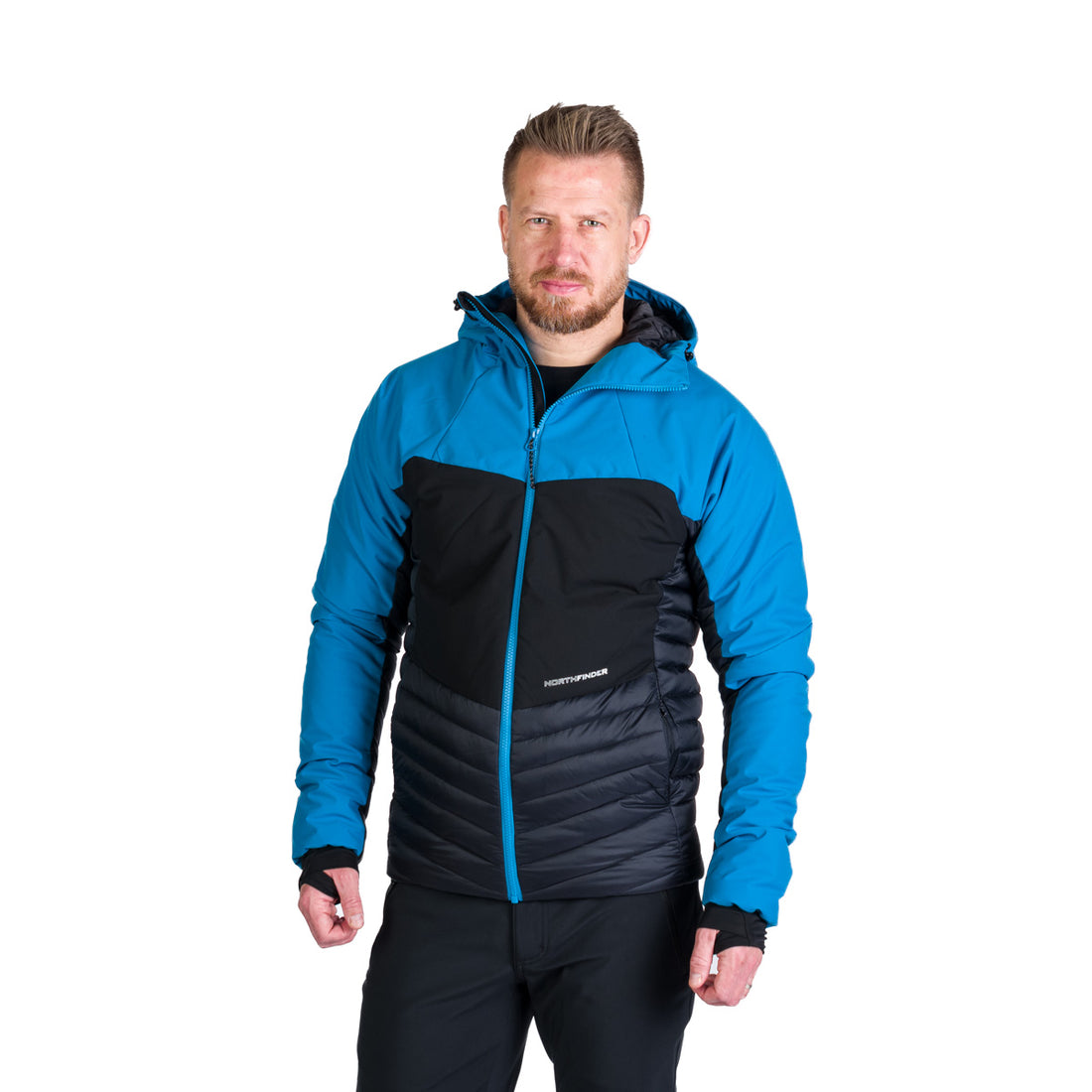 BU-5243OR men's outdoor hoody softshell hybrid jacket 3L WATSON