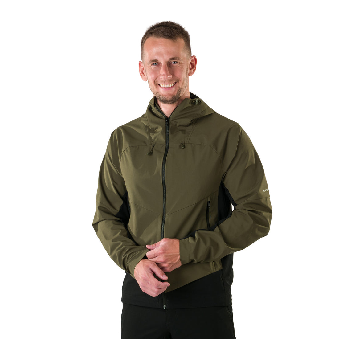 BU-5297OR men's trekking hybrid softshell active jacket CIRO