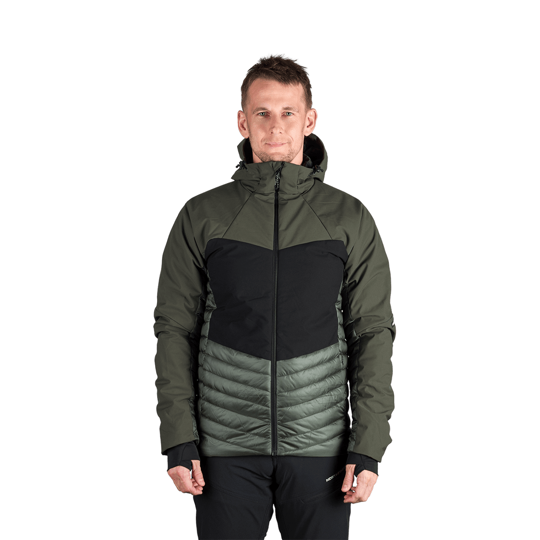 BU-5334OR men's outdoor hoody softshell hybrid jacket EMERYK