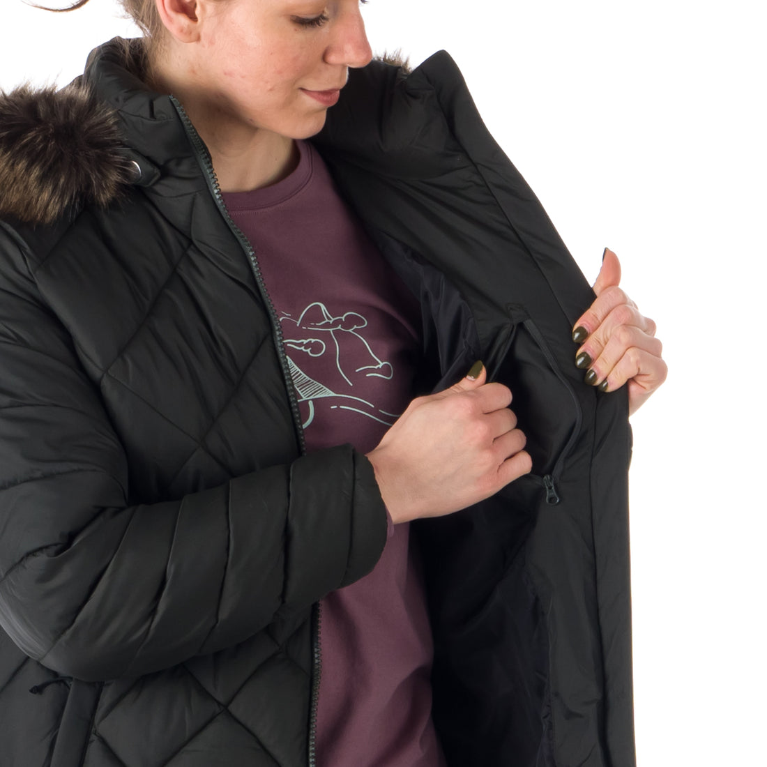BU-6074SP women's casual like down jacket long style GINA