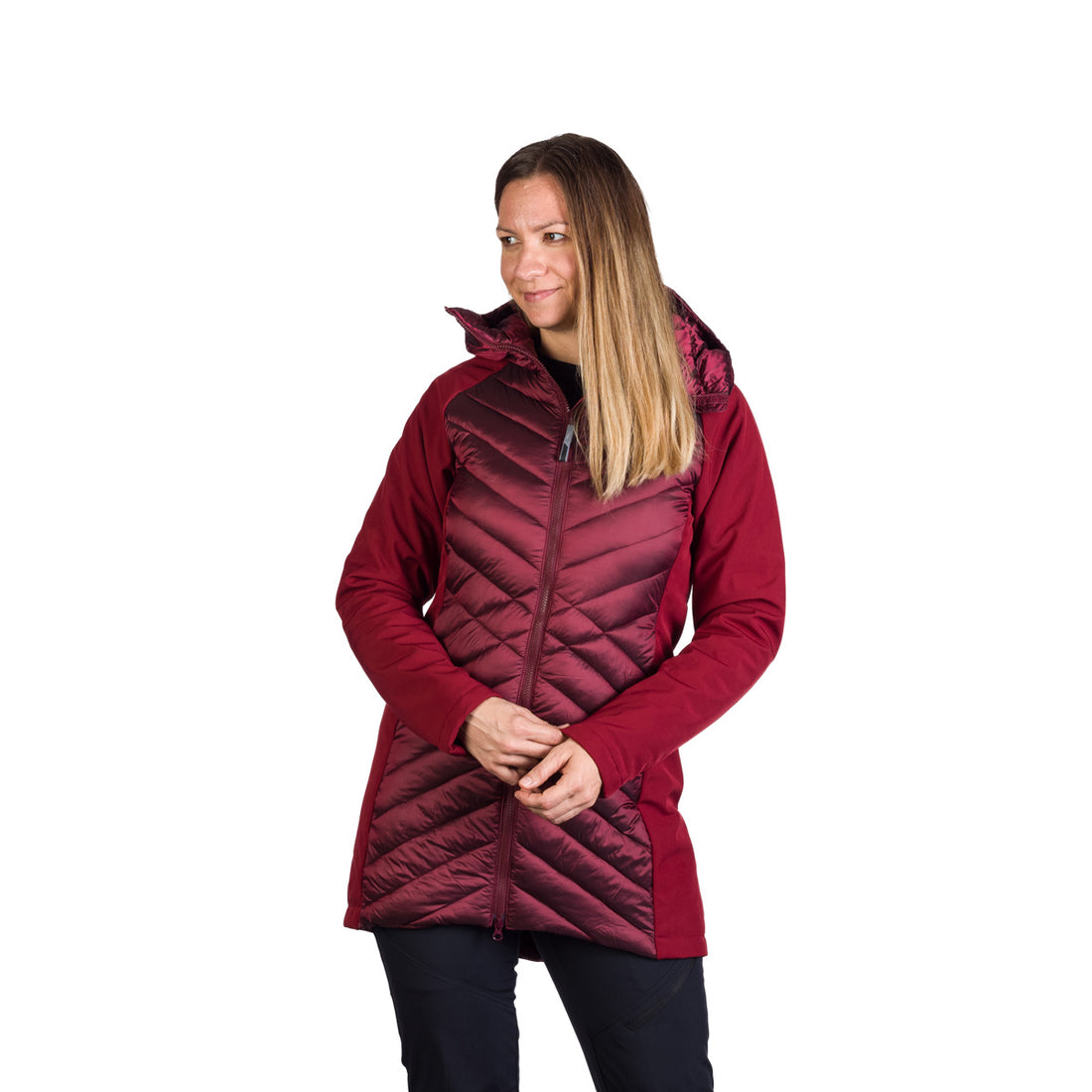 BU-6266SP women's trendy insulated jacket combined with softshell GINGER