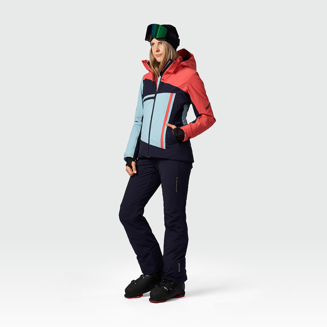 BU-6422SNW women's ski technical jacket fully featured AMALIA
