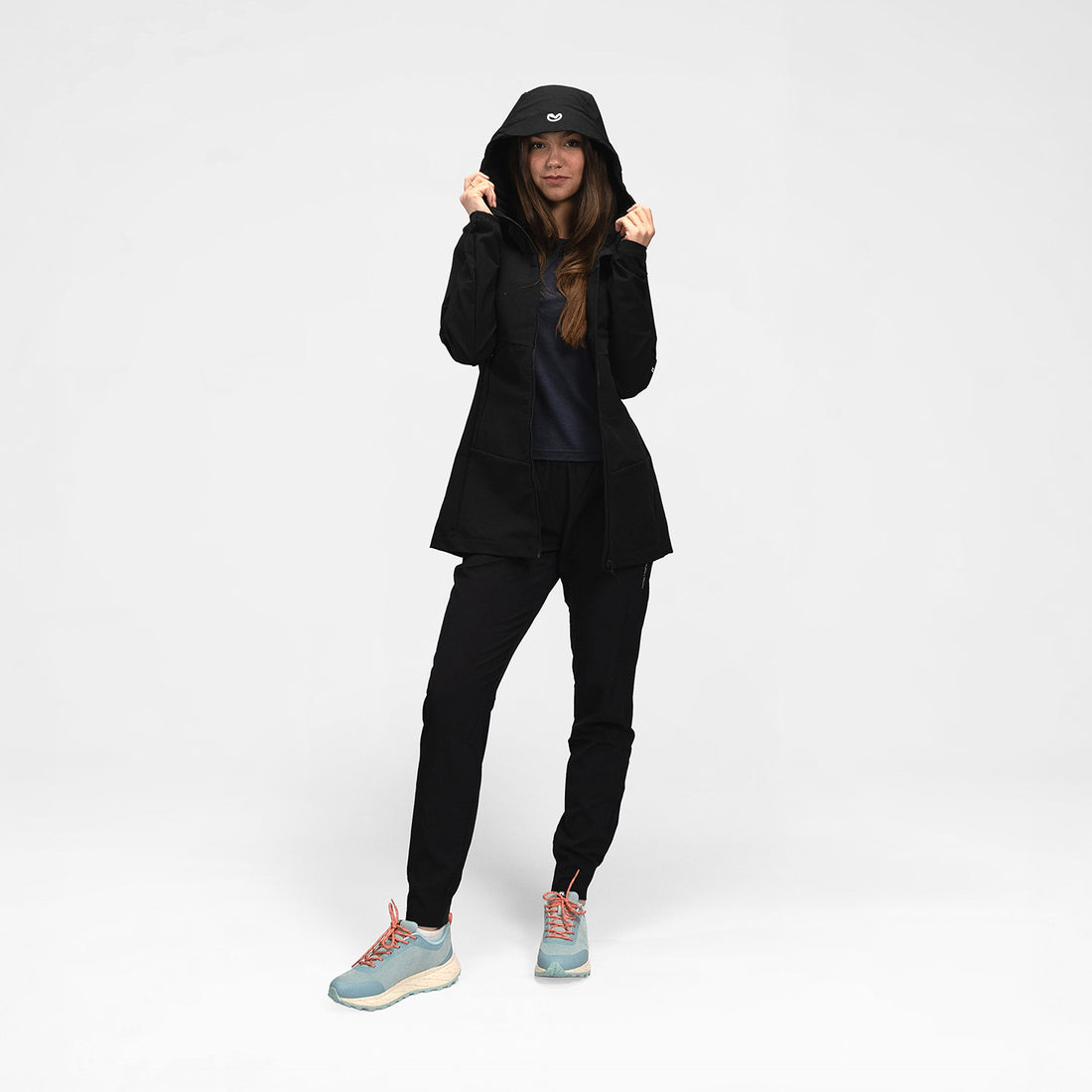 BU-6440OR women's trekking softshell long jacket 1L VAPENNA