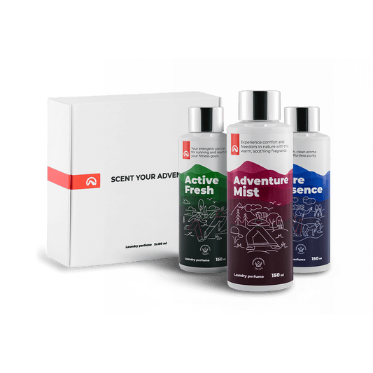 Gift set of 3 laundry perfumes 150 ml: ACTIVE FRESH + ADVENTURE MIST + PURE ESSENCE