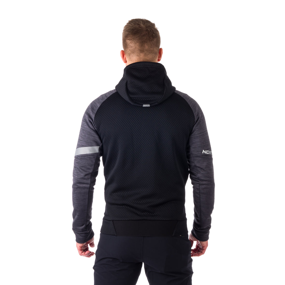 MI-3775OR men's outdoor melange active hoodie sweater BENICIO