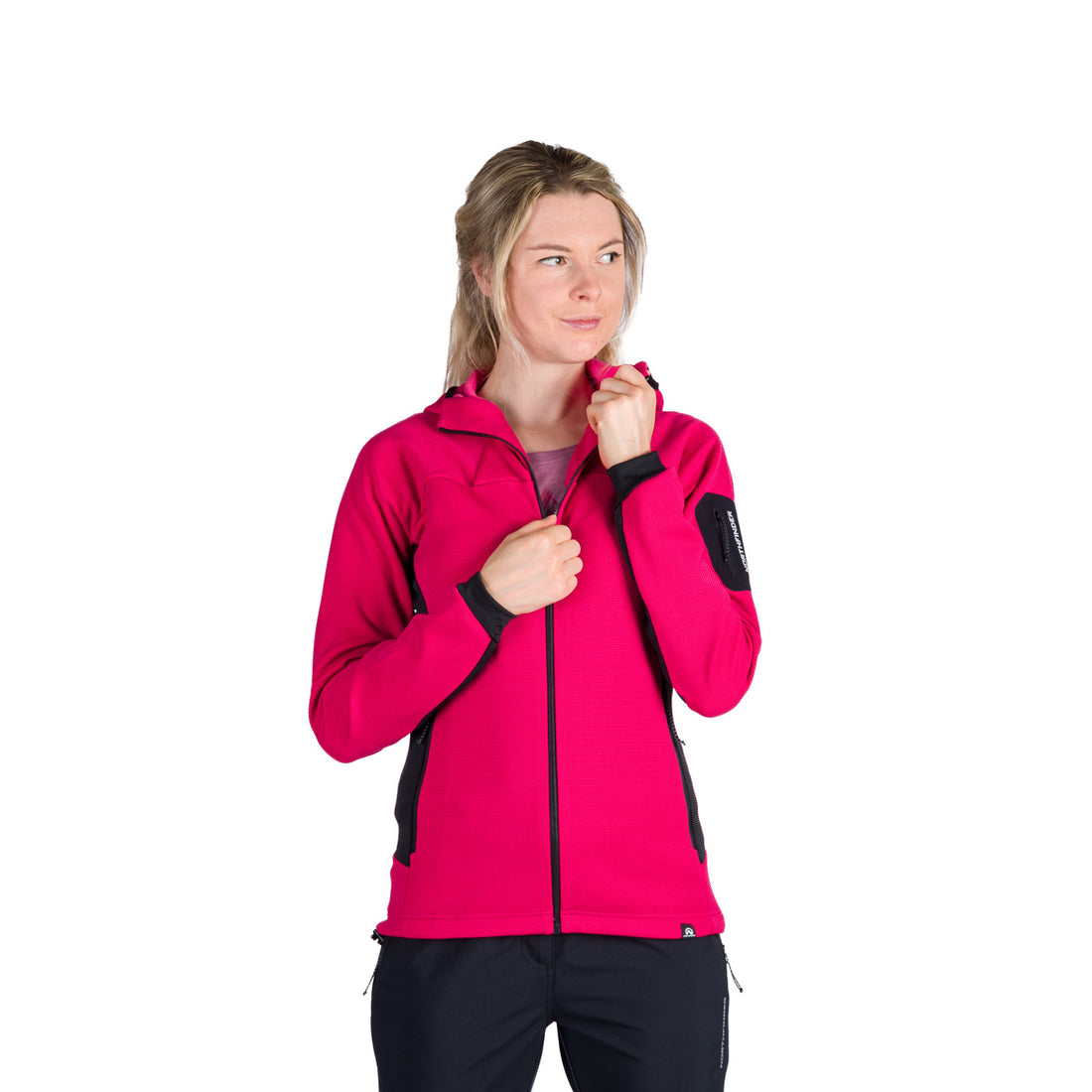 MI-4872OR women's mountain melange fleece hoody sweater MARCELLA
