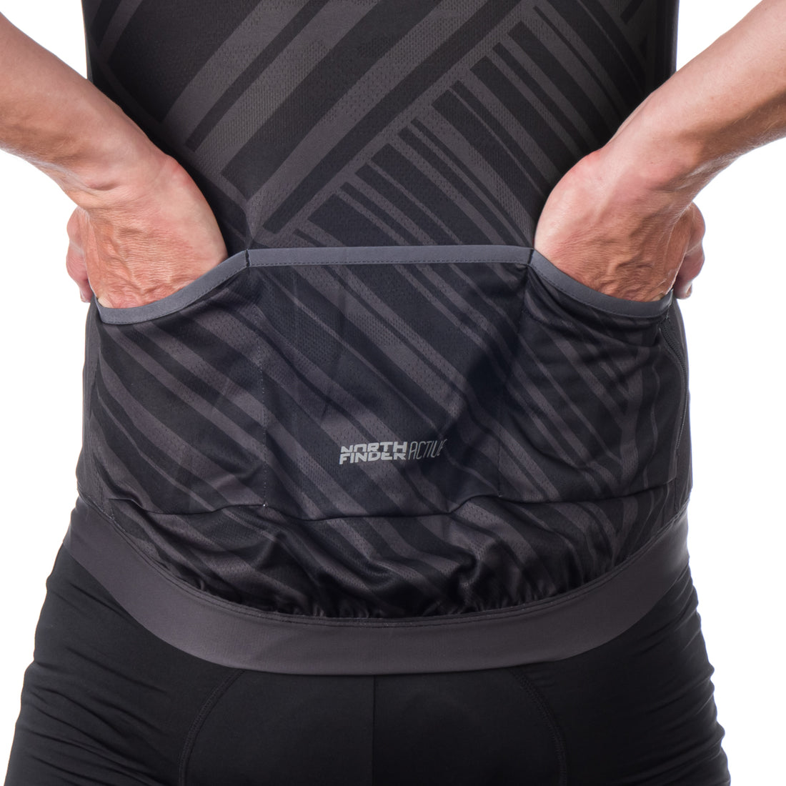 TR-3901MB men's bike active full zipp t-shirt JAY