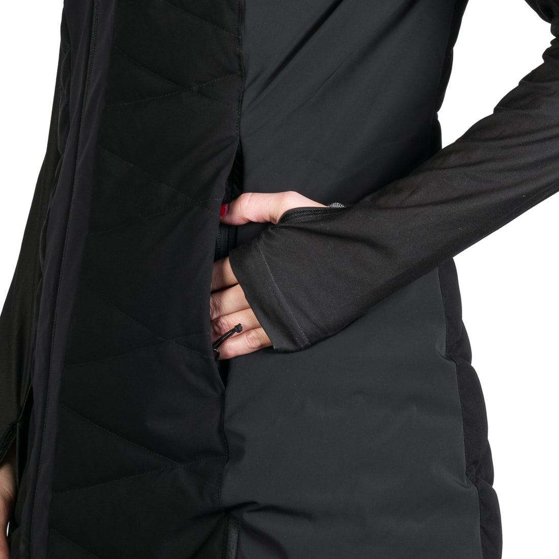 VE-4480SNW women's ski trendy quilted long vest STACY