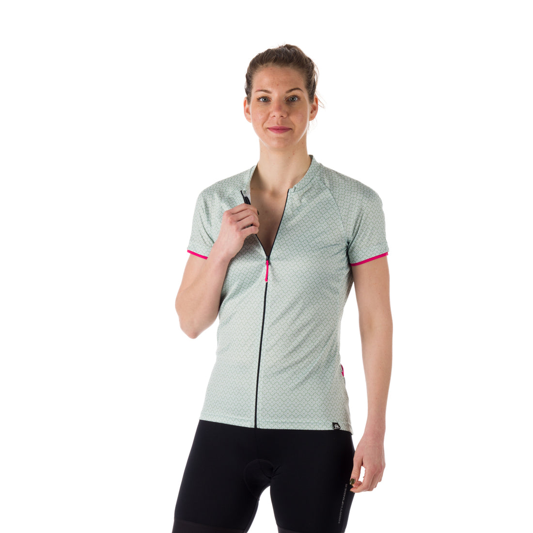 Women's e-bike t-shirt comfortable full zip with all print DIKA