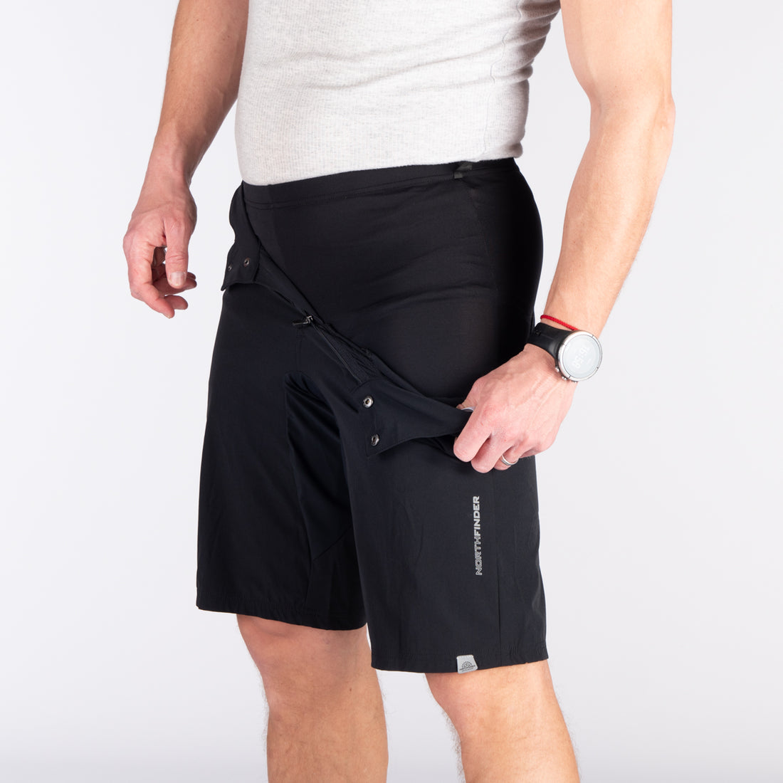 BE-3410MB men's 2in1 bike shorts with inner elastic shorts LONNIE
