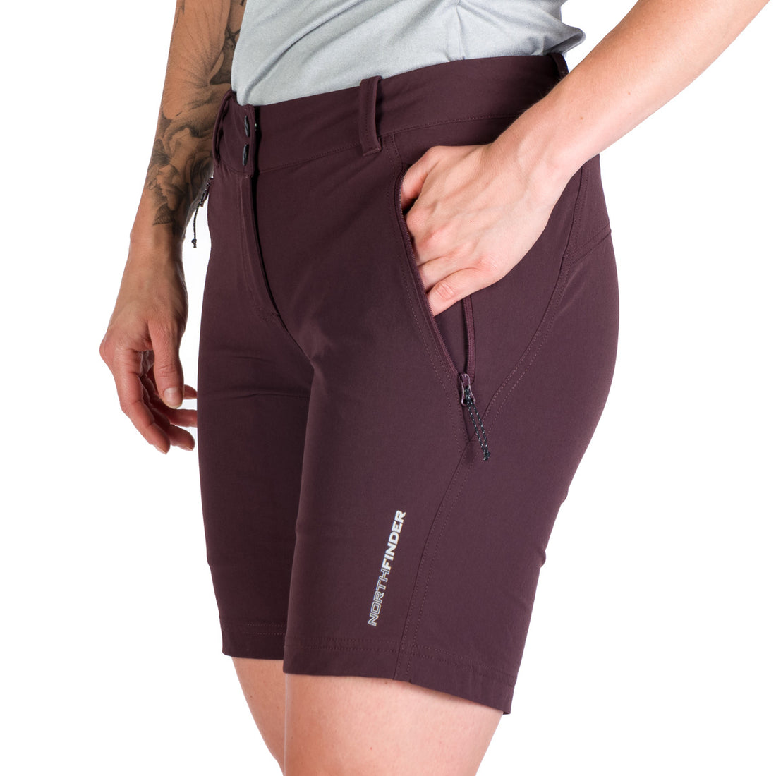 BE-4476OR women's trekking technical regular fit stretch shorts GLENDA