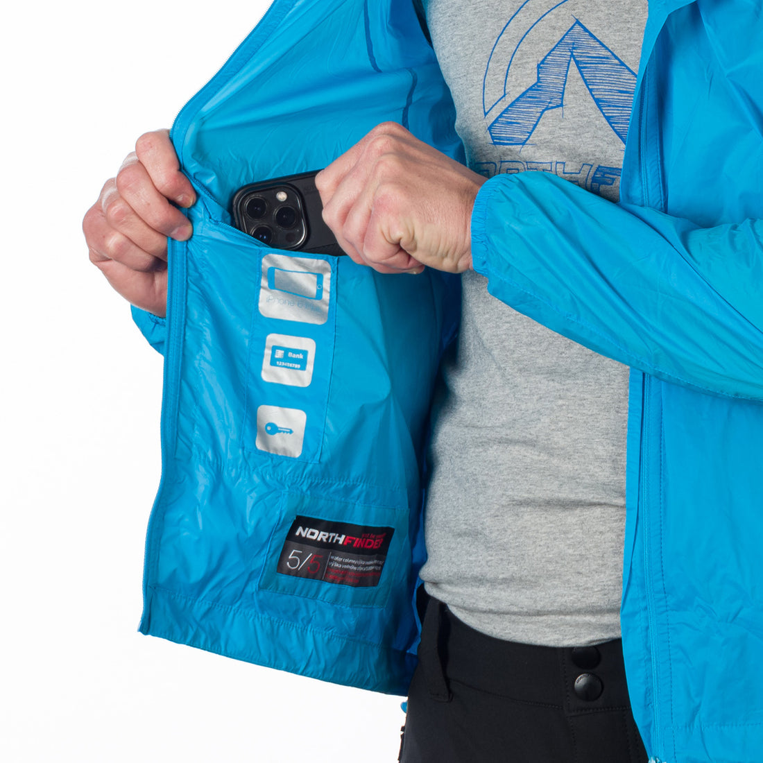 BU-3267OR men's waterproof jacket stowable 2l NORTHCOVER
