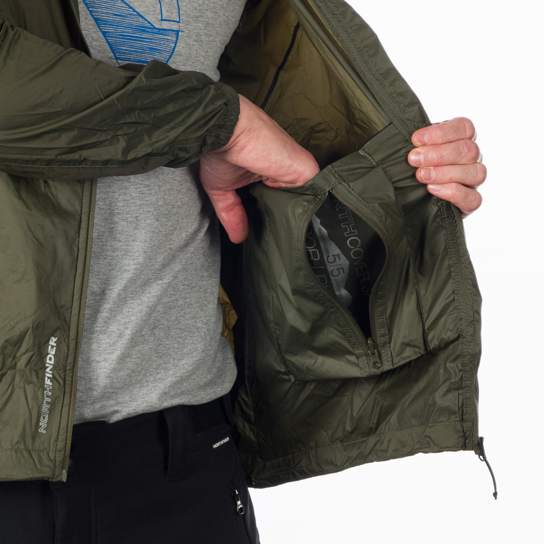 BU-3267OR men's waterproof jacket stowable 2l NORTHCOVER