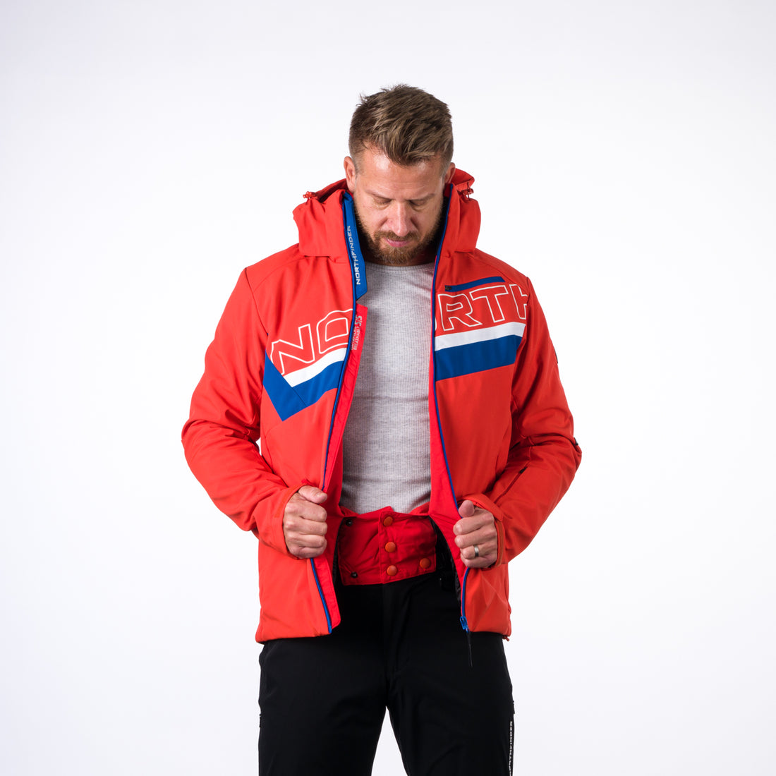 BU-3923SNW men's ski trend jacket insulated full pack softshell 3l NATHAN