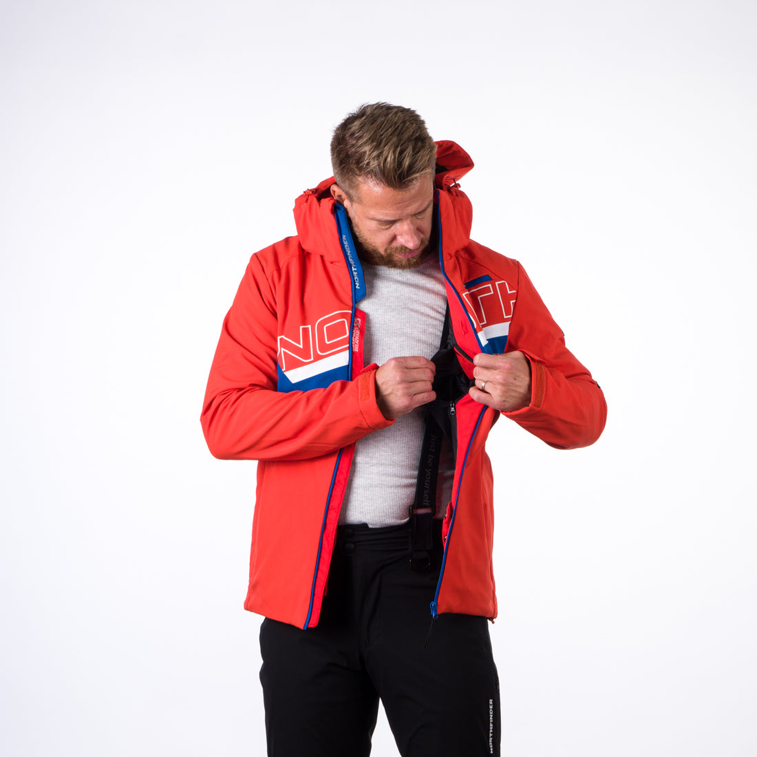 BU-3923SNW men's ski trend jacket insulated full pack softshell 3l NATHAN