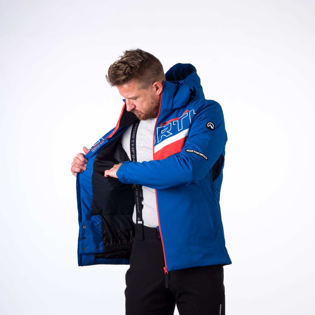 BU-3923SNW men's ski trend jacket insulated full pack softshell 3l NATHAN