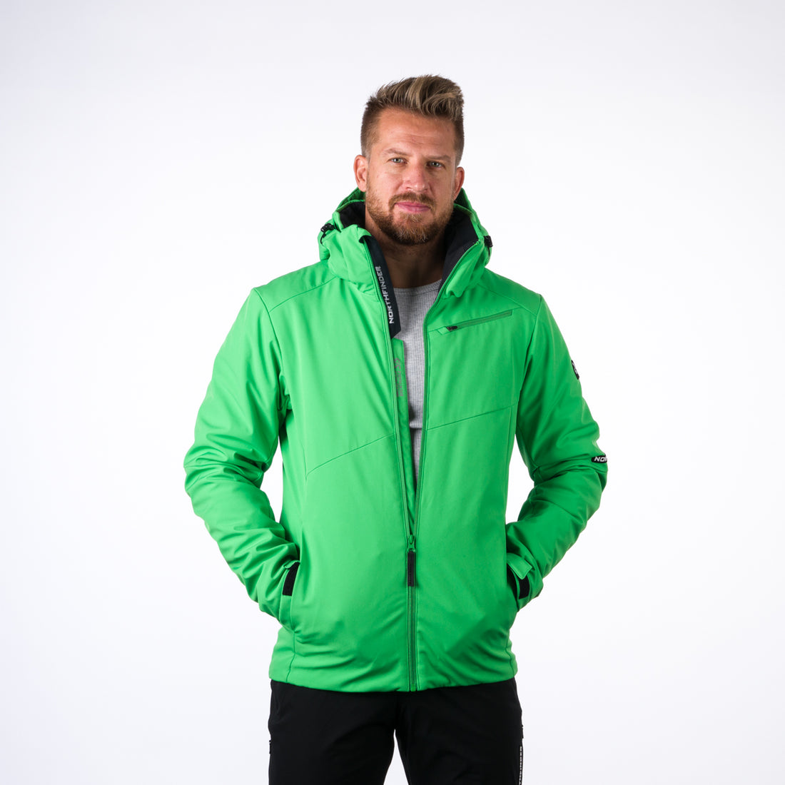 BU-3924SNW men's ski jacket softshell insulated full pack 3l KOBE