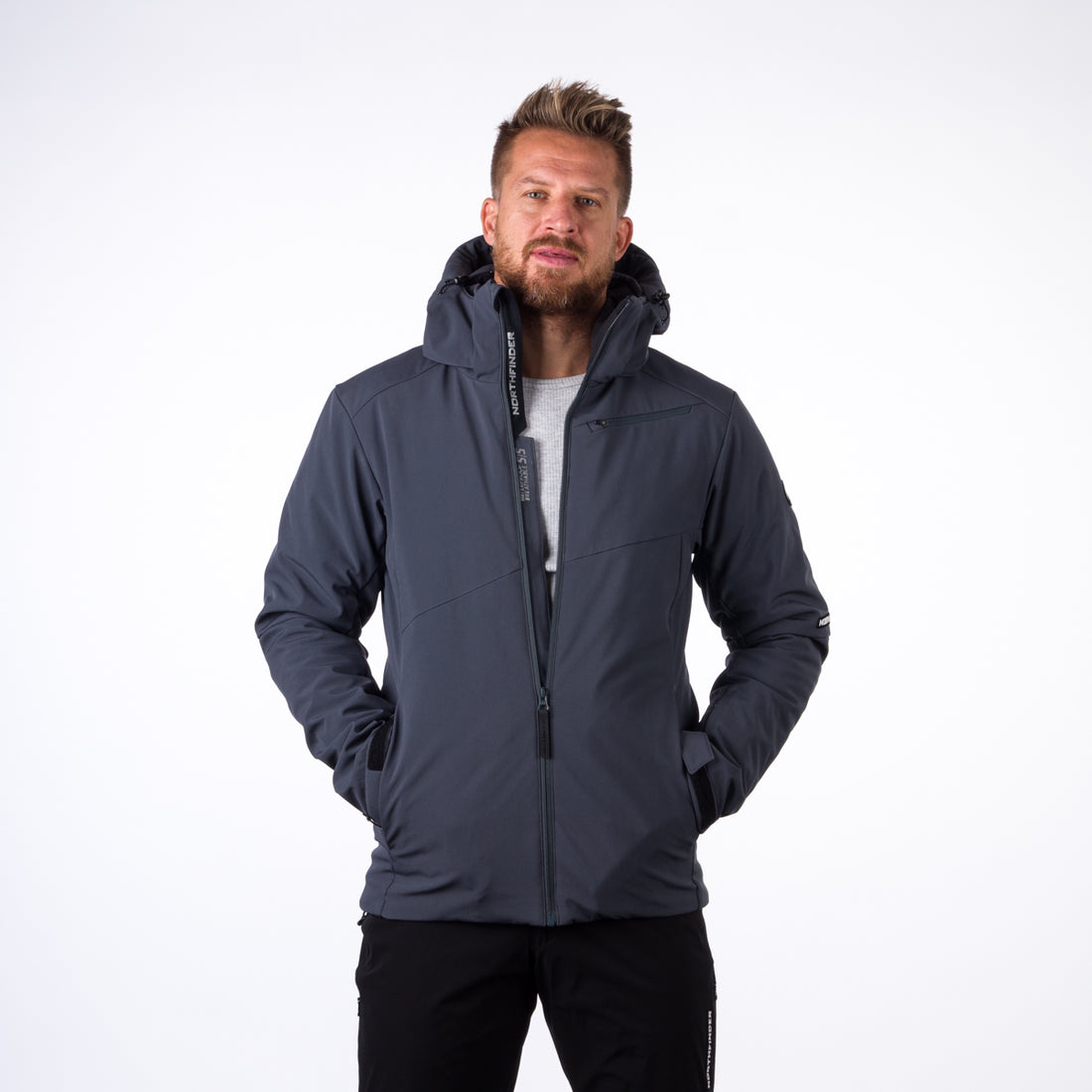 BU-3924SNW men's ski jacket softshell insulated full pack 3l KOBE