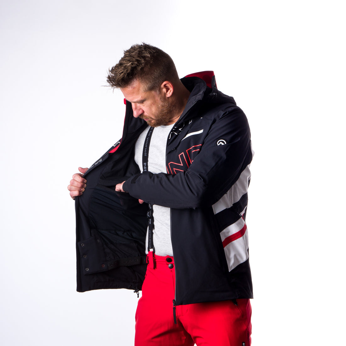 BU-3929SNW men's ski trend jacket insulated full pack DAMIEN