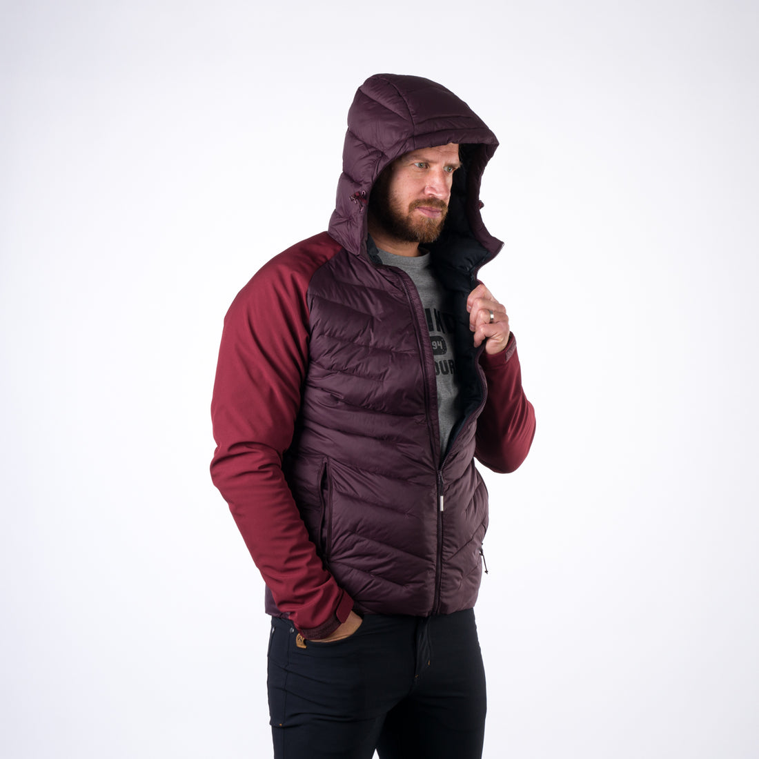 BU-3933SP men's insulated jacket combination with softshell NIKOLAS