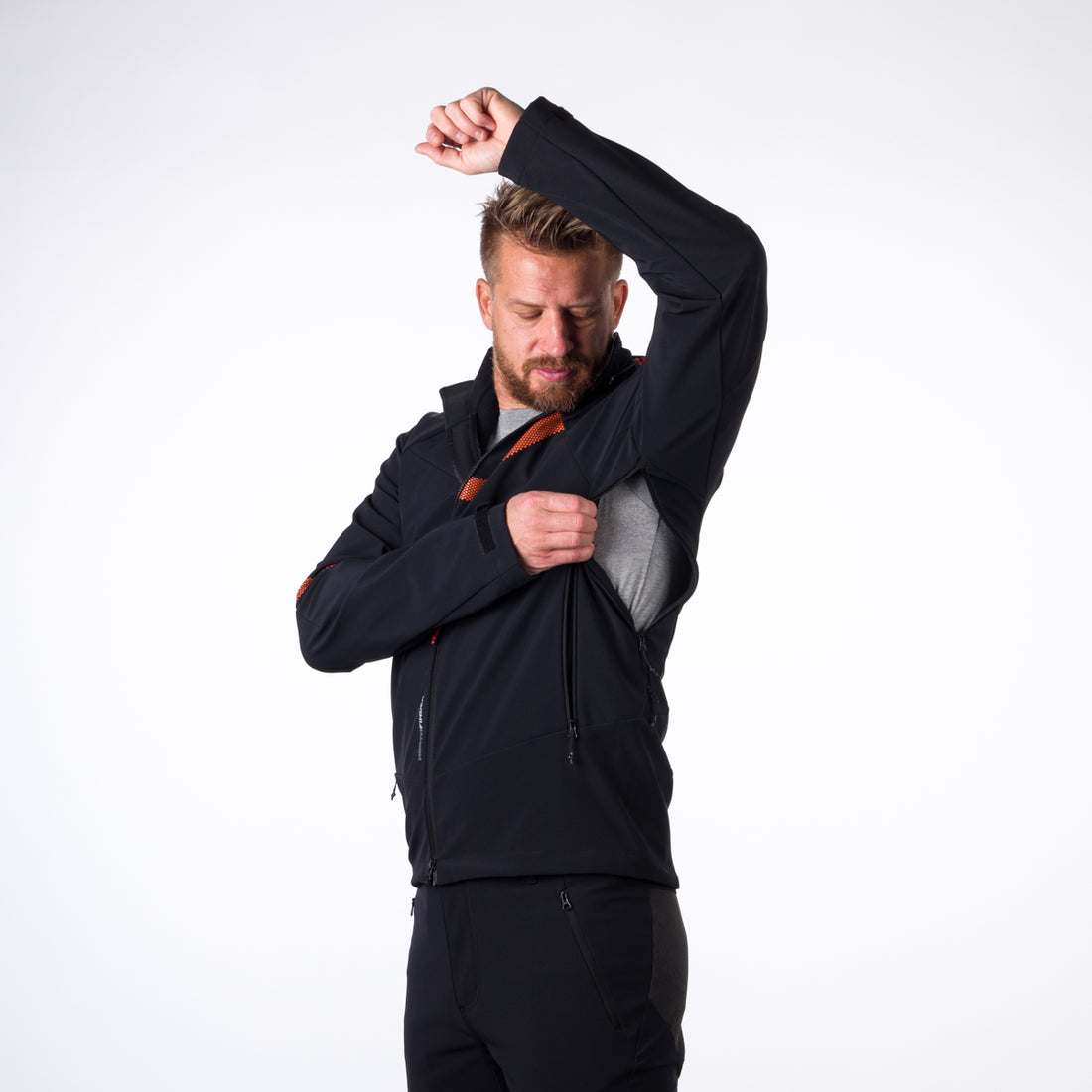 BU-3947PRO men's jacket stretch softshell LOMNICKY
