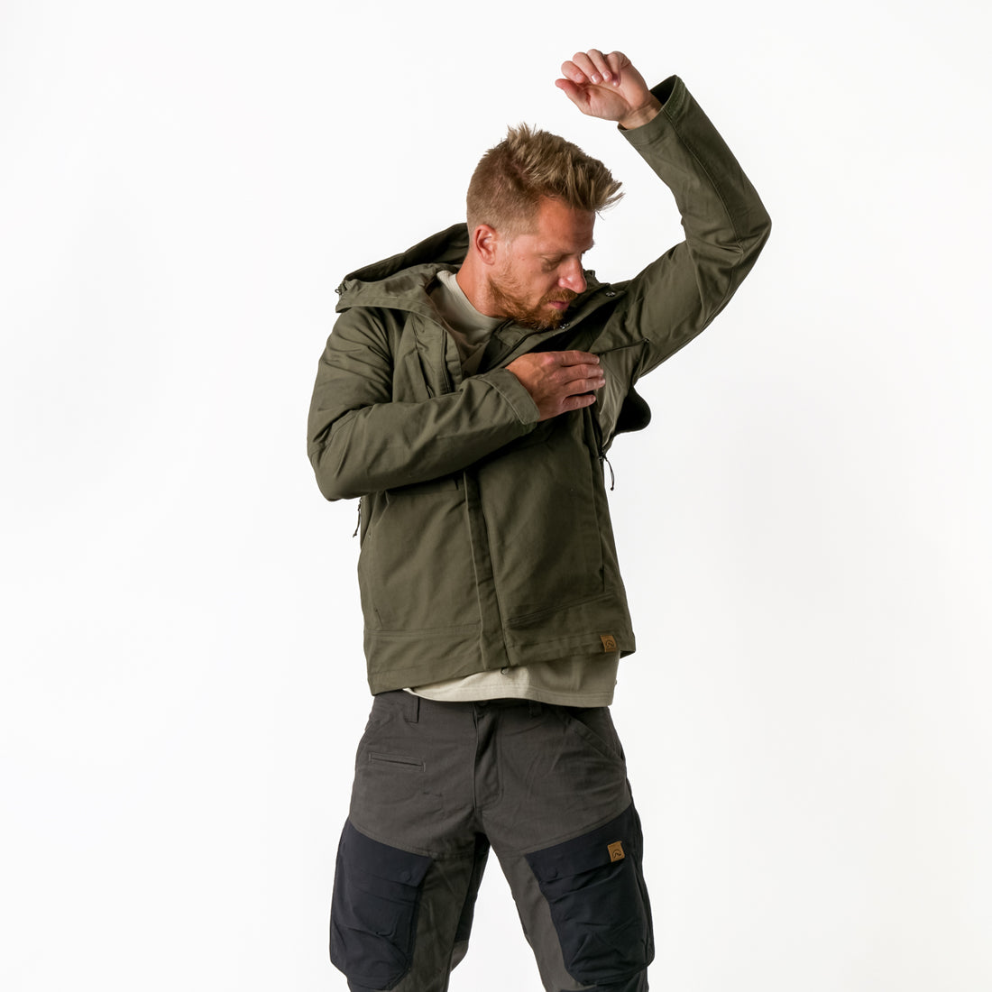 BU-3970AD men's wax jacket adventure KASH