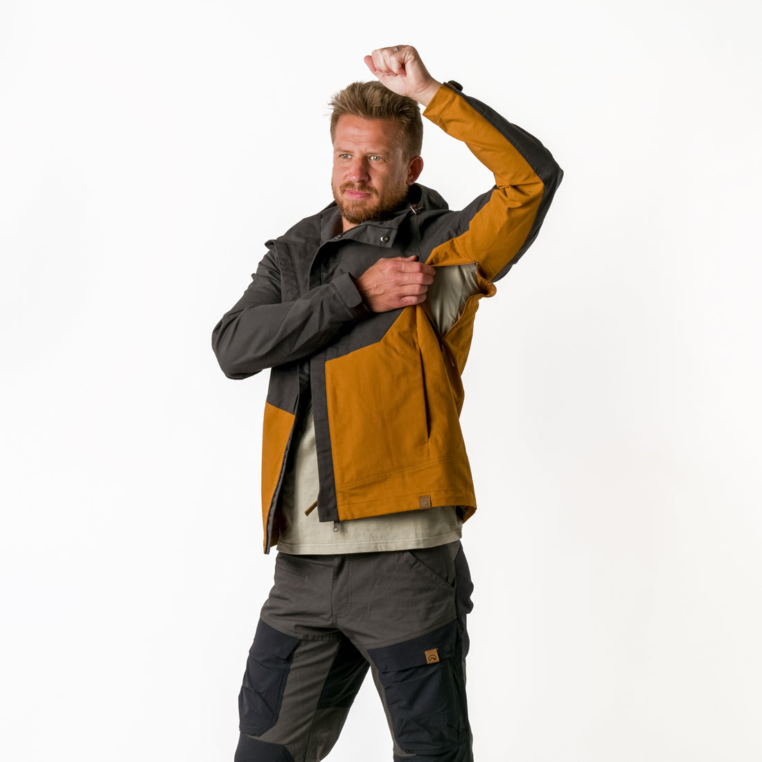 BU-3970AD men's wax jacket adventure KASH