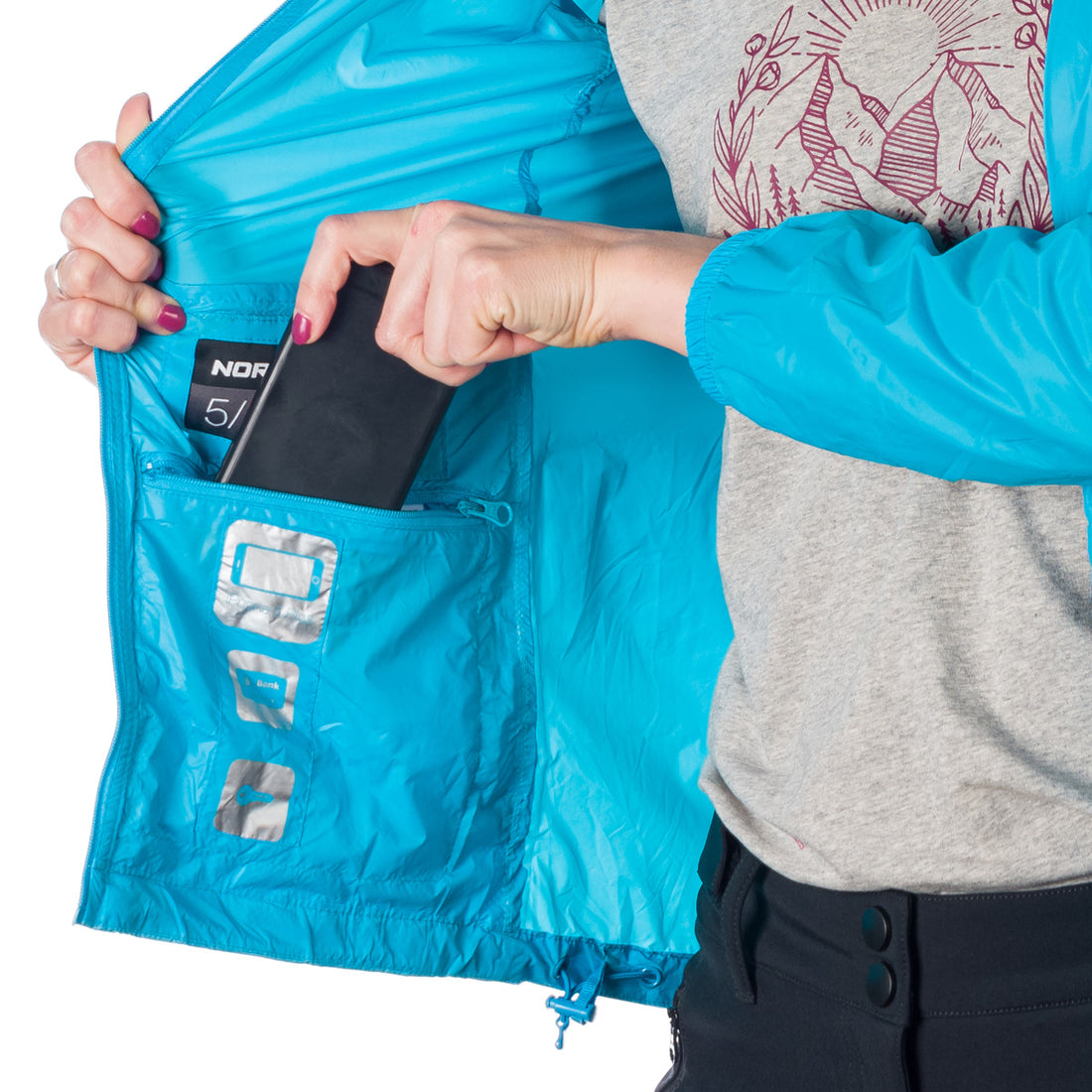 BU-4267OR women's waterproof jacket stowable 2l NORTHCOVER