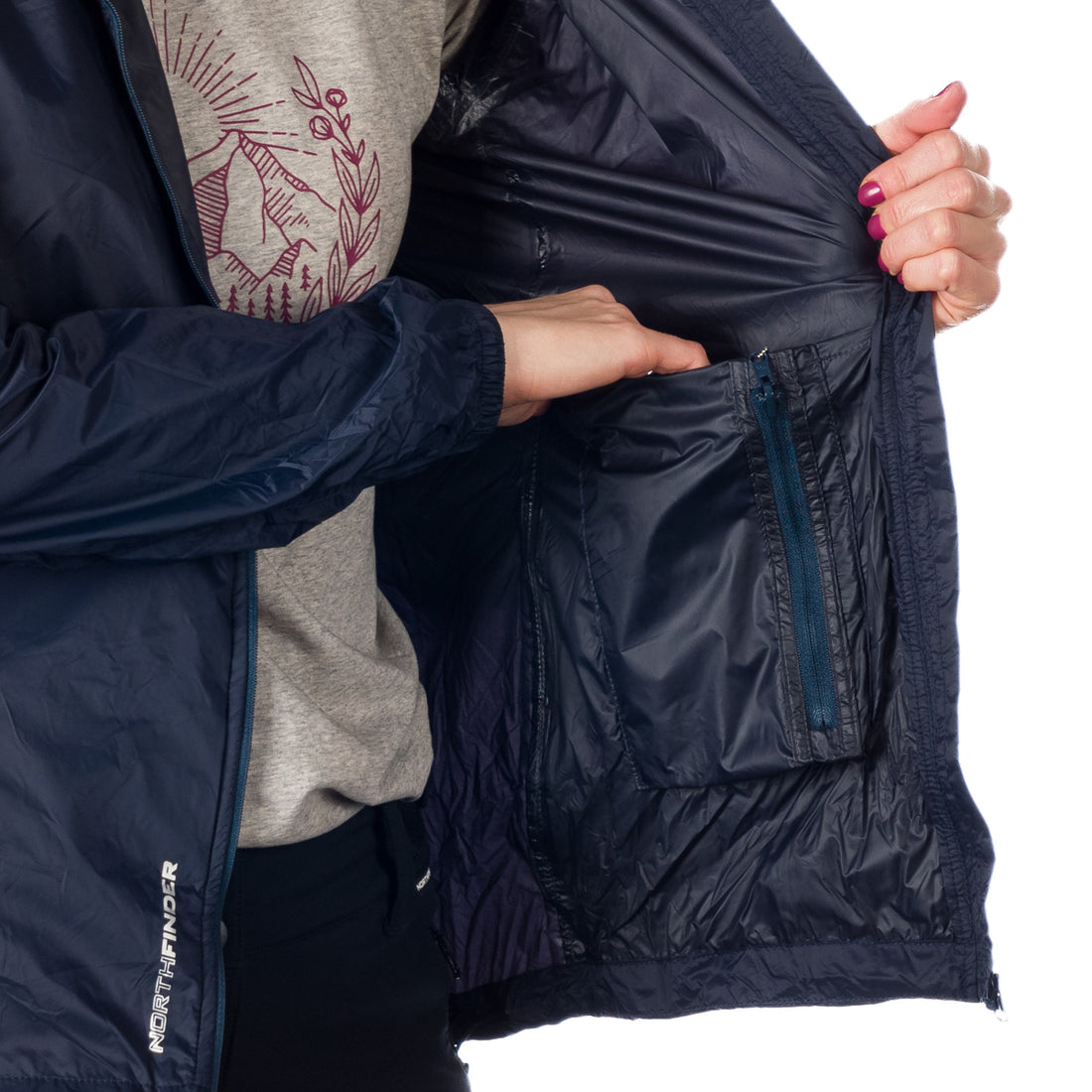 BU-4267OR women's waterproof jacket stowable 2l NORTHCOVER