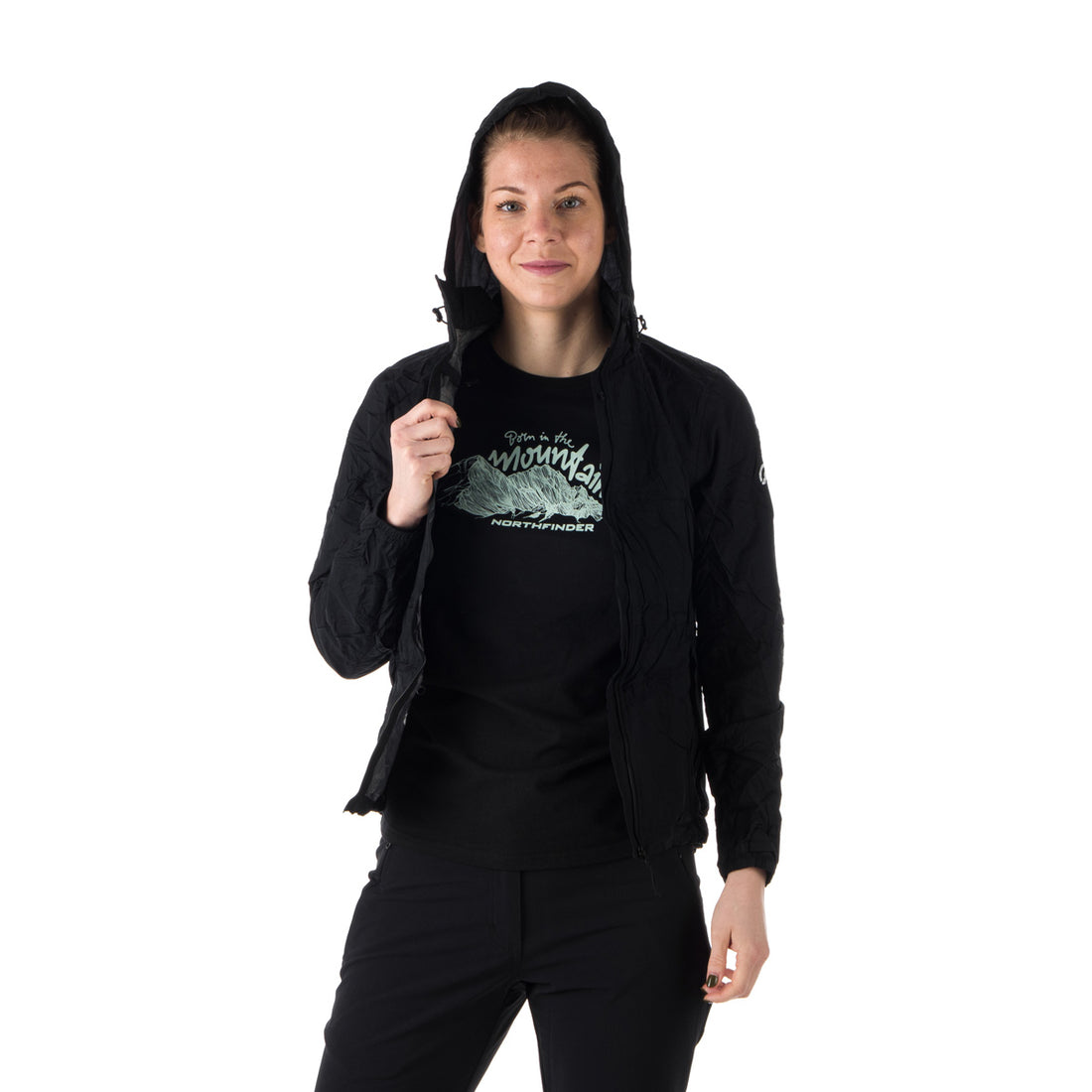 BU-4268OR women's waterproof multisport jacket stowable 2l NORTHKIT