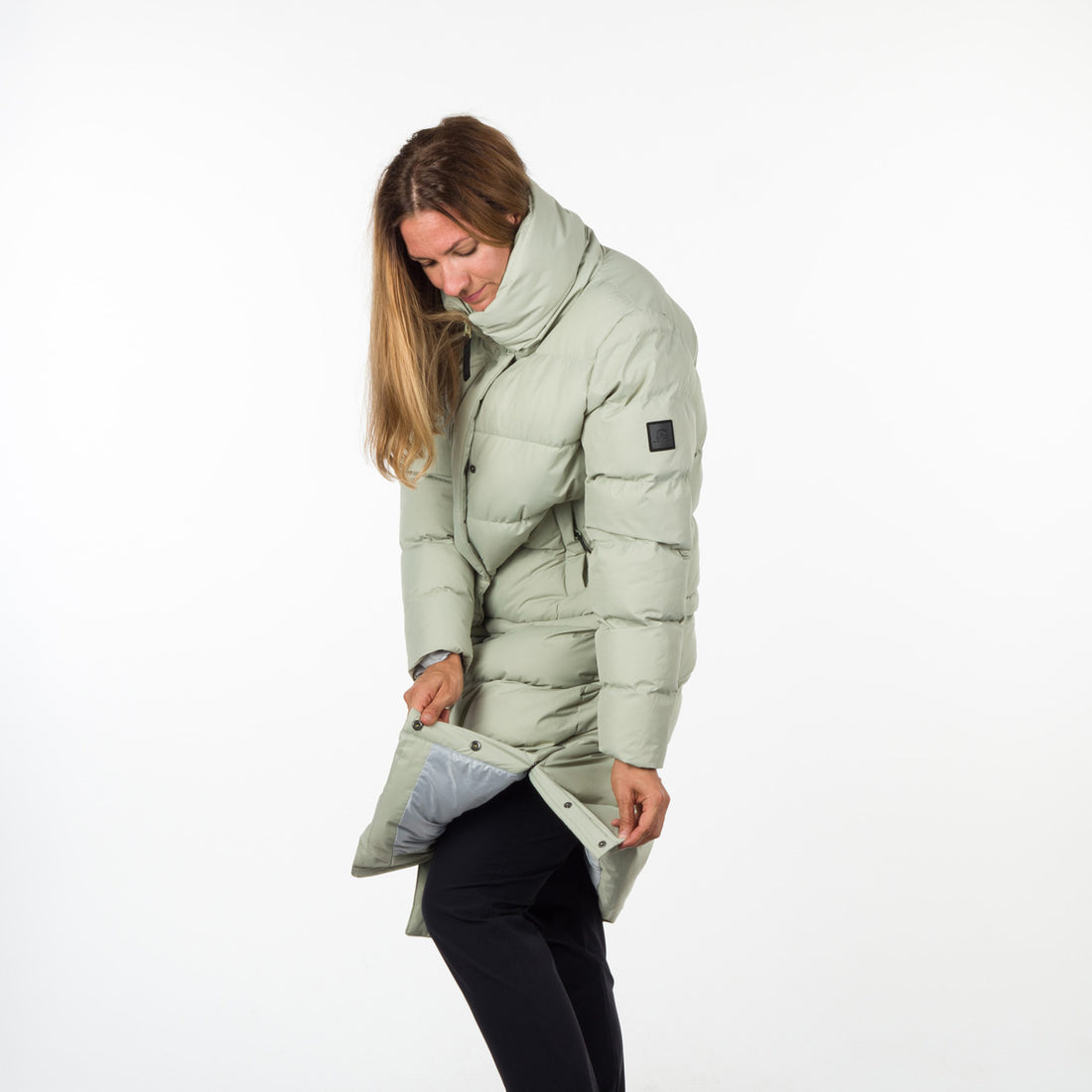 BU-4934SP women's like down jacket with detachable part CASSIDY