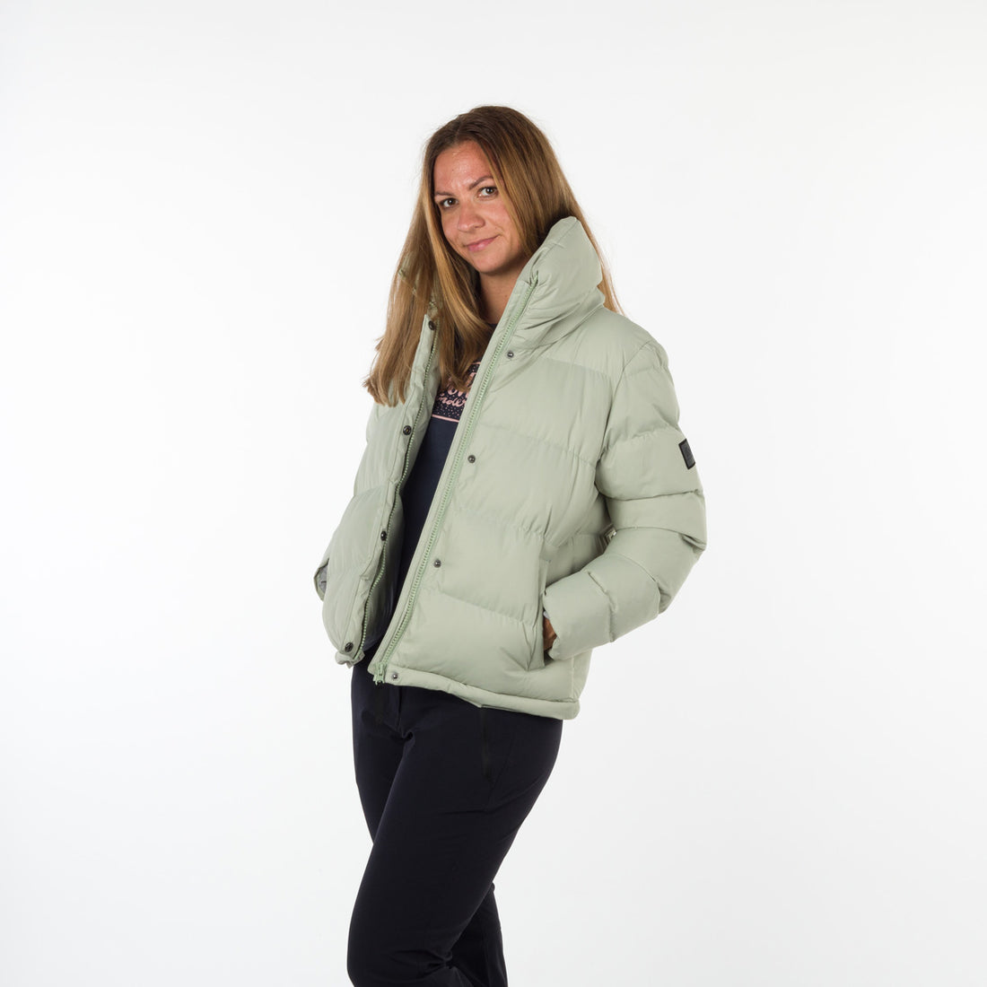 BU-4934SP women's like down jacket with detachable part CASSIDY