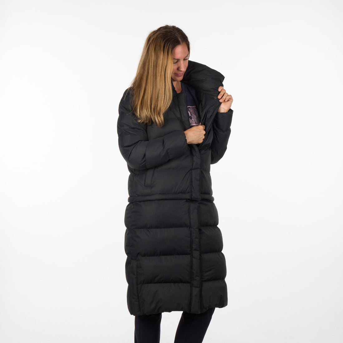 BU-4934SP women's like down jacket with detachable part CASSIDY