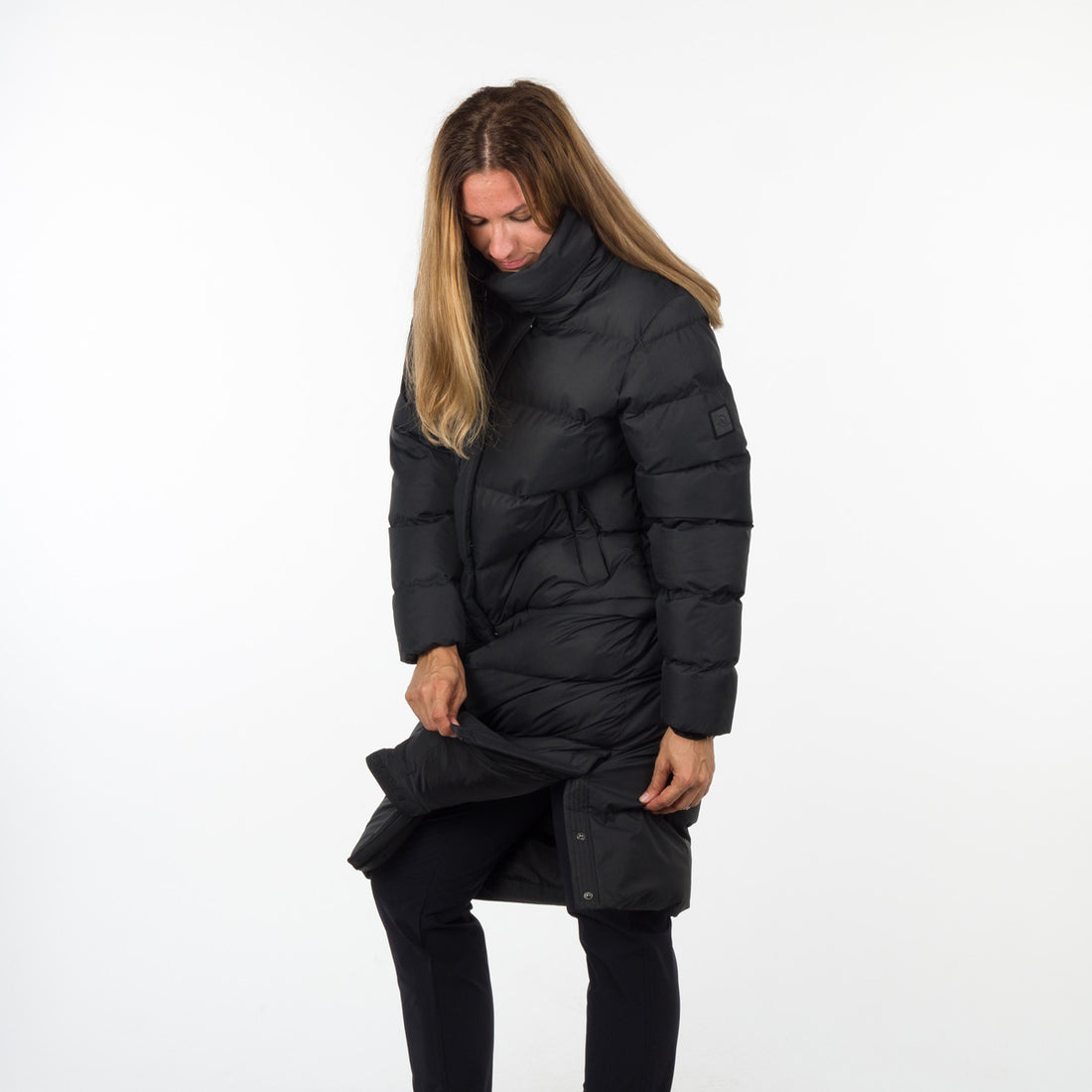 BU-4934SP women's like down jacket with detachable part CASSIDY