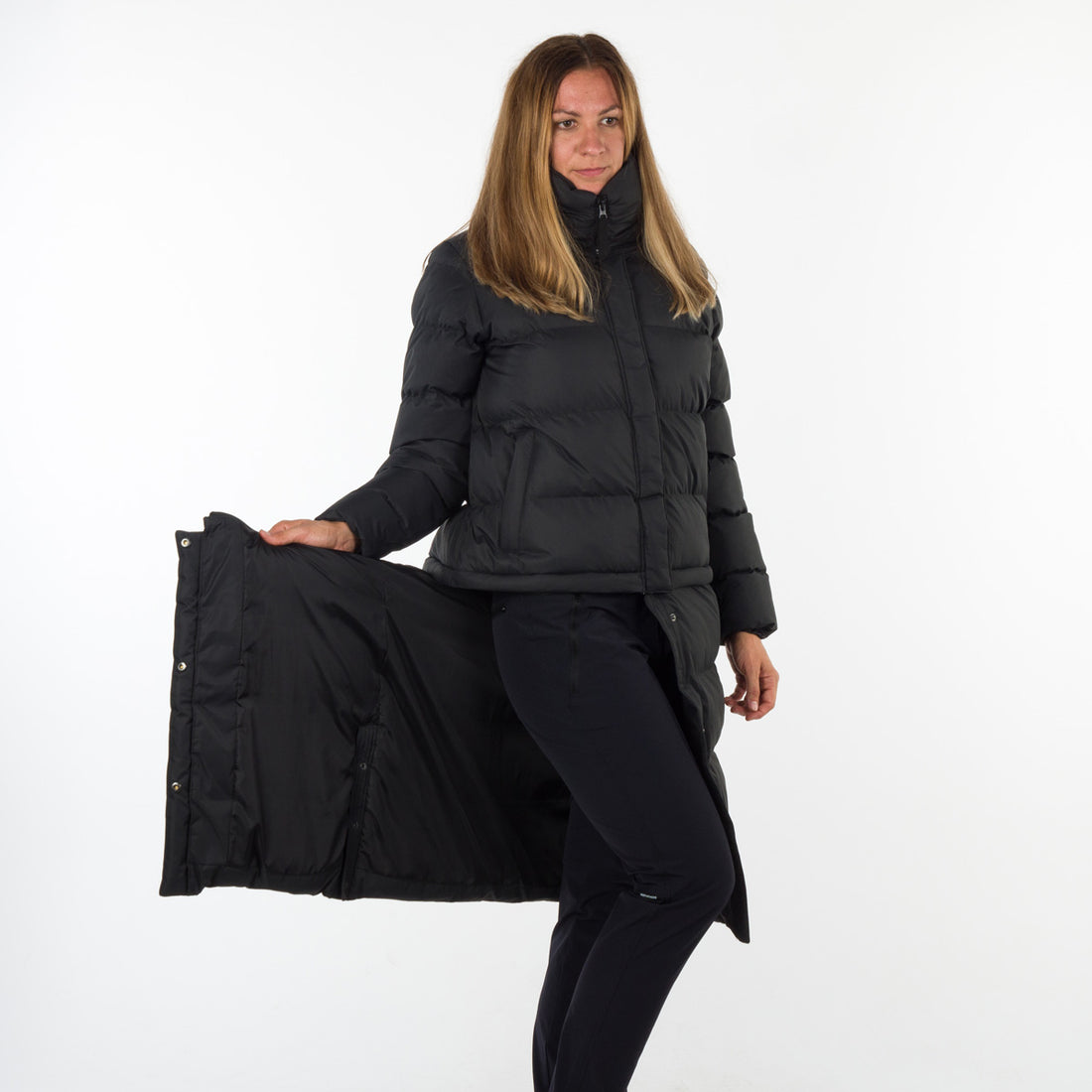 BU-4934SP women's like down jacket with detachable part CASSIDY