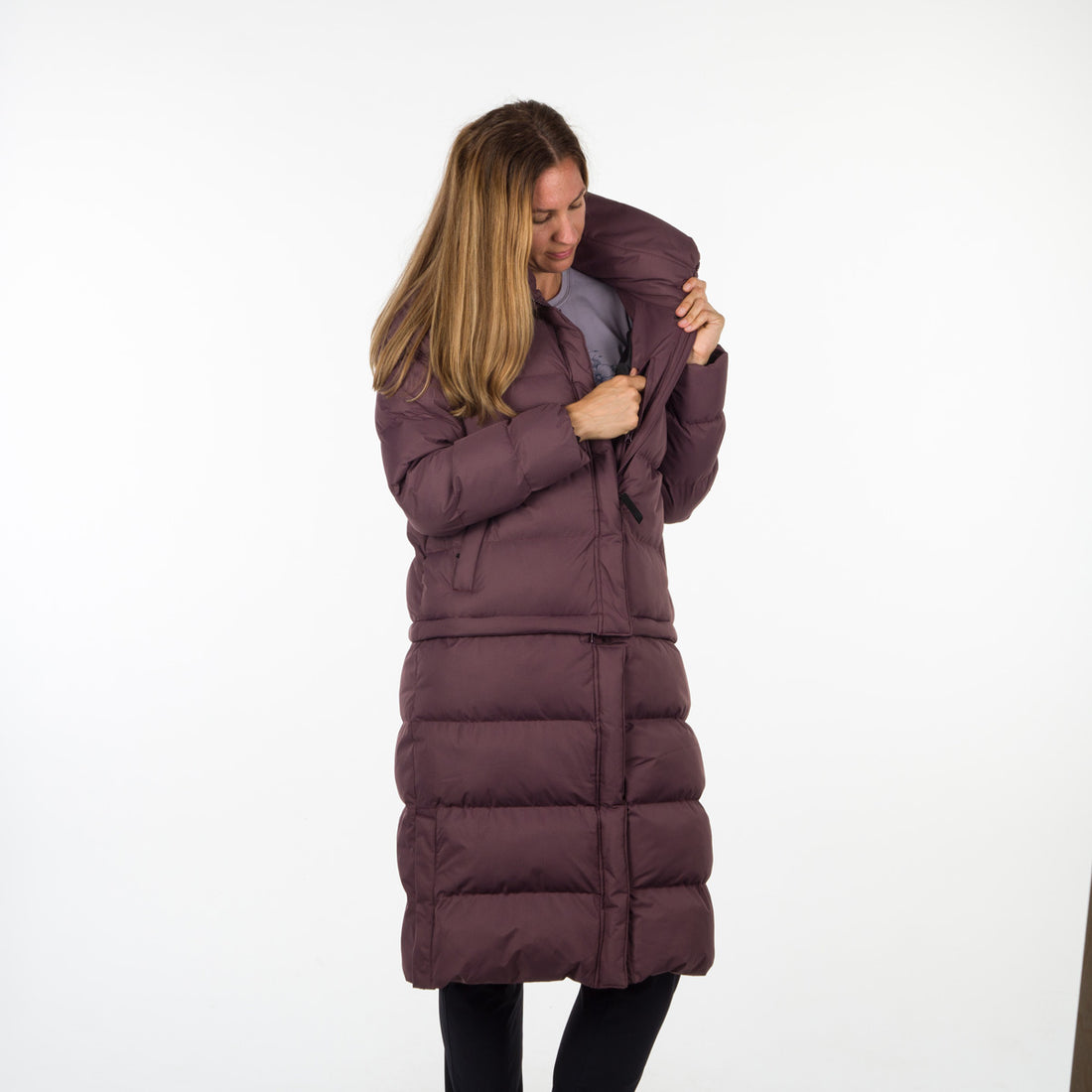 BU-4934SP women's like down jacket with detachable part CASSIDY