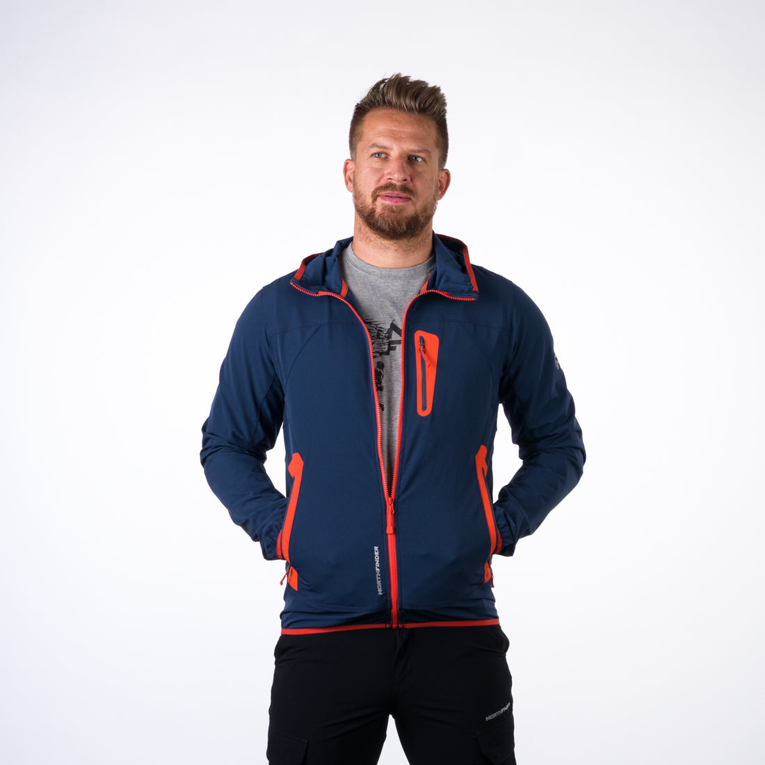 BU-5004OR men's softshell jacket active CASE