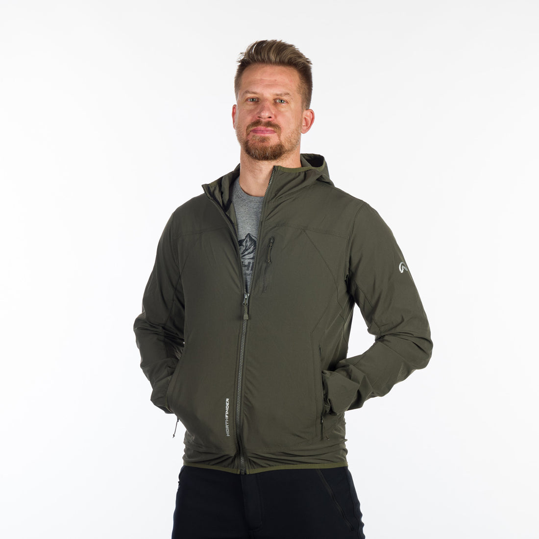 BU-5004OR men's softshell jacket active CASE