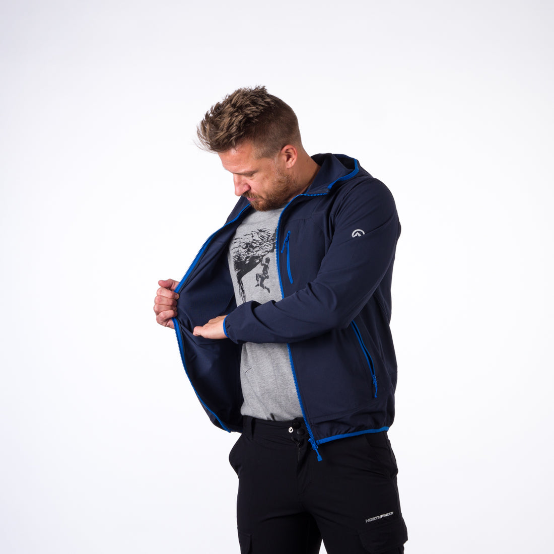 BU-5004OR men's softshell jacket active CASE