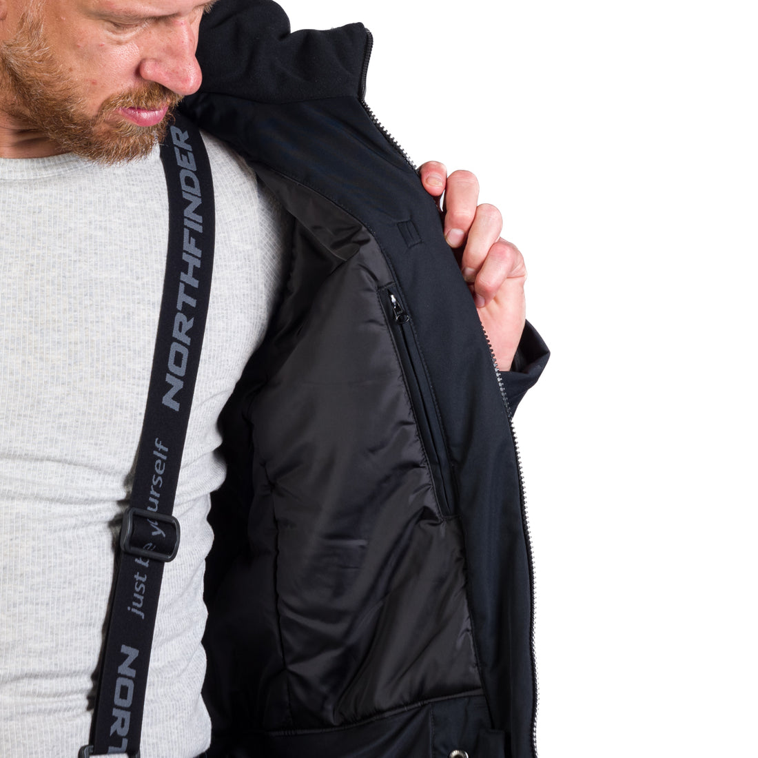BU-50091SNW men's ski jacket insulated  DREWIN