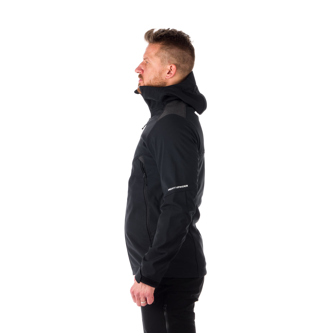 BU-5030OR men's outdoor hoody softshell jacket protect face 3L DYLAN 