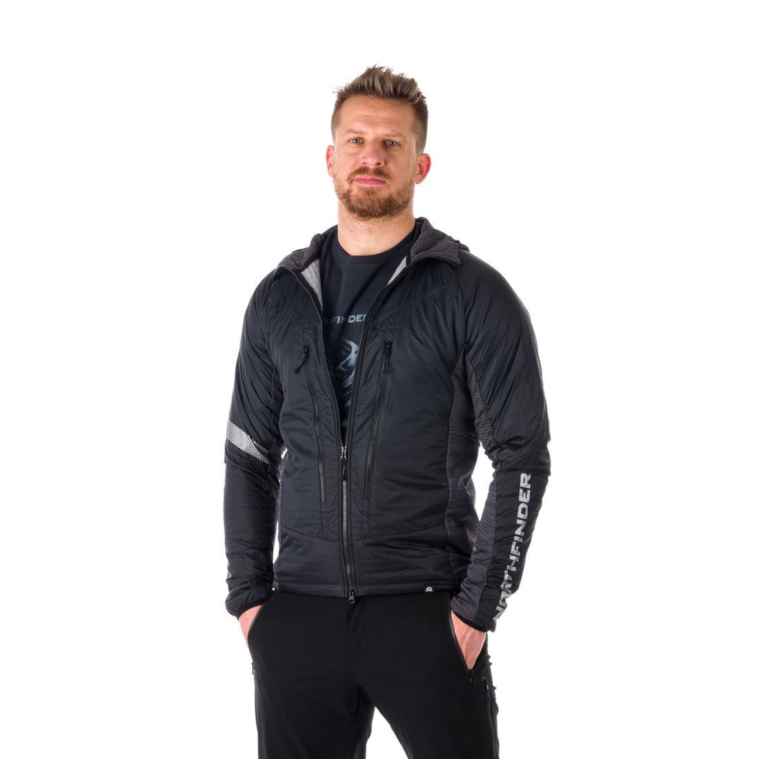 BU-5033OR men's active trekking athletic fit hybrid jacket NOLAN 