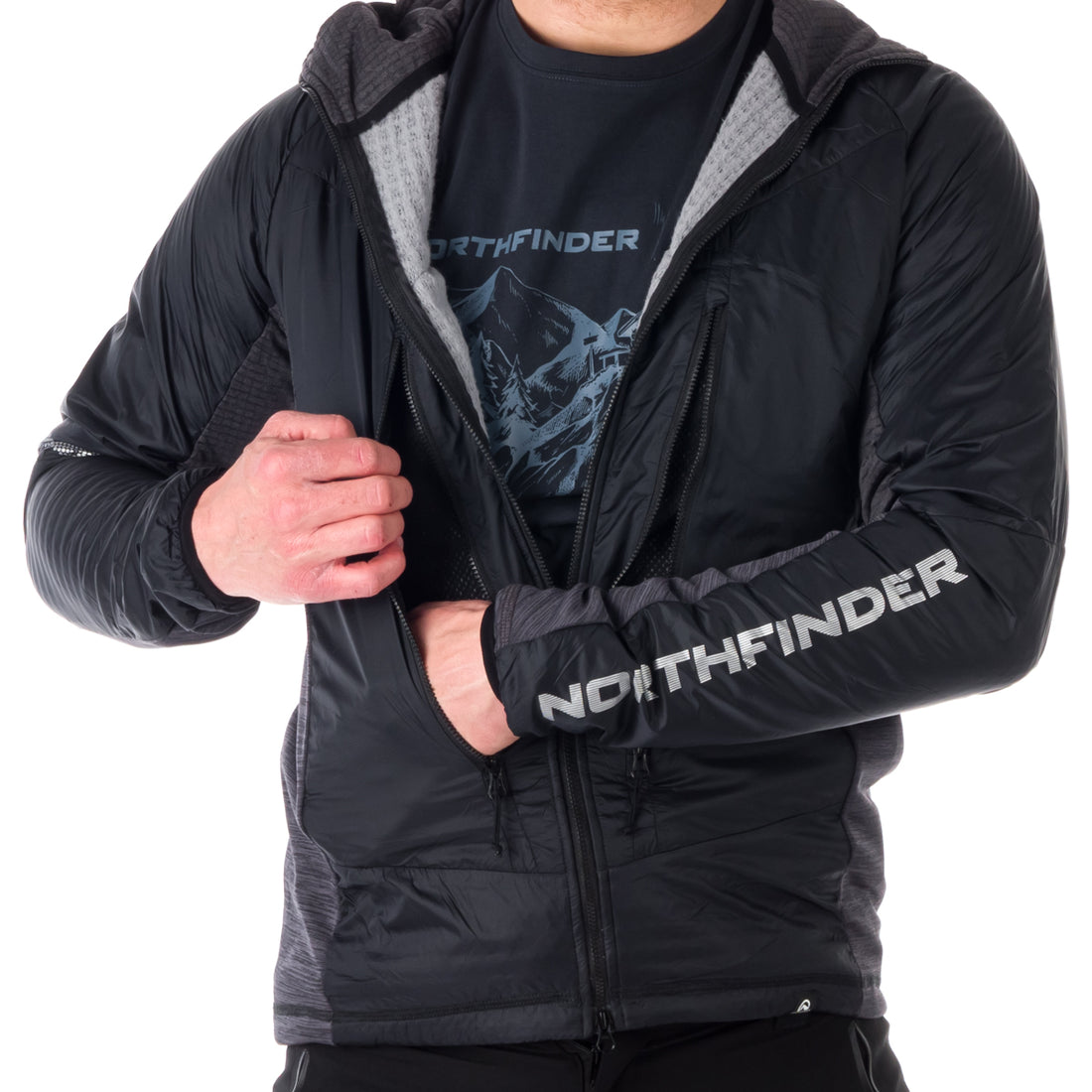 BU-5033OR men's active trekking athletic fit hybrid jacket NOLAN 