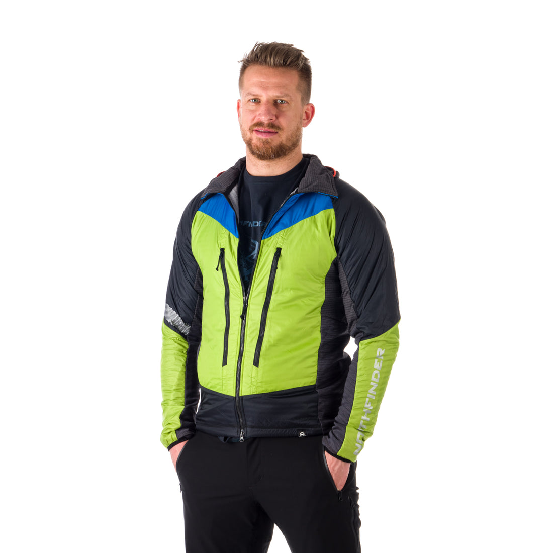 BU-5033OR men's active trekking athletic fit hybrid jacket NOLAN 