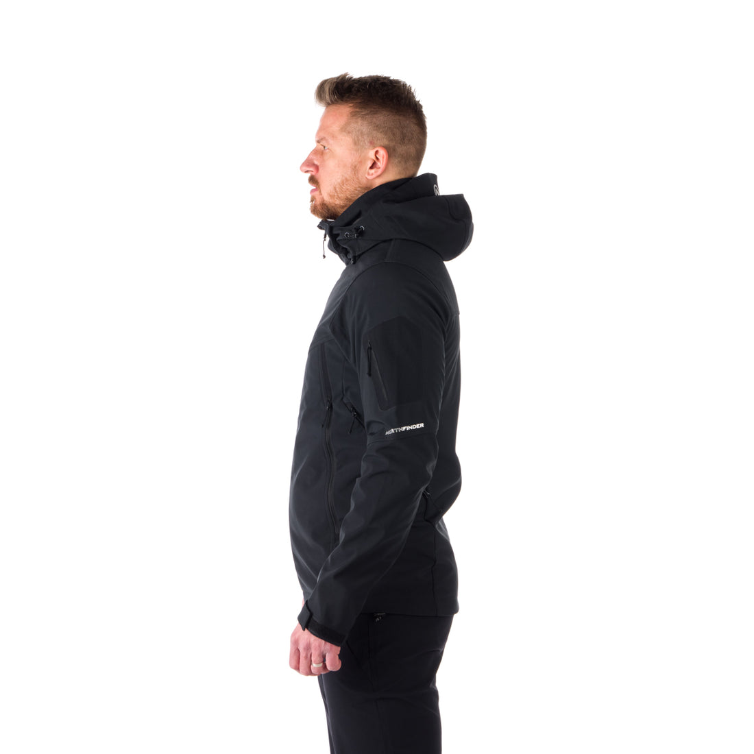 BU-5037OR men's travel softshell hood off jacket 3L ABNER
