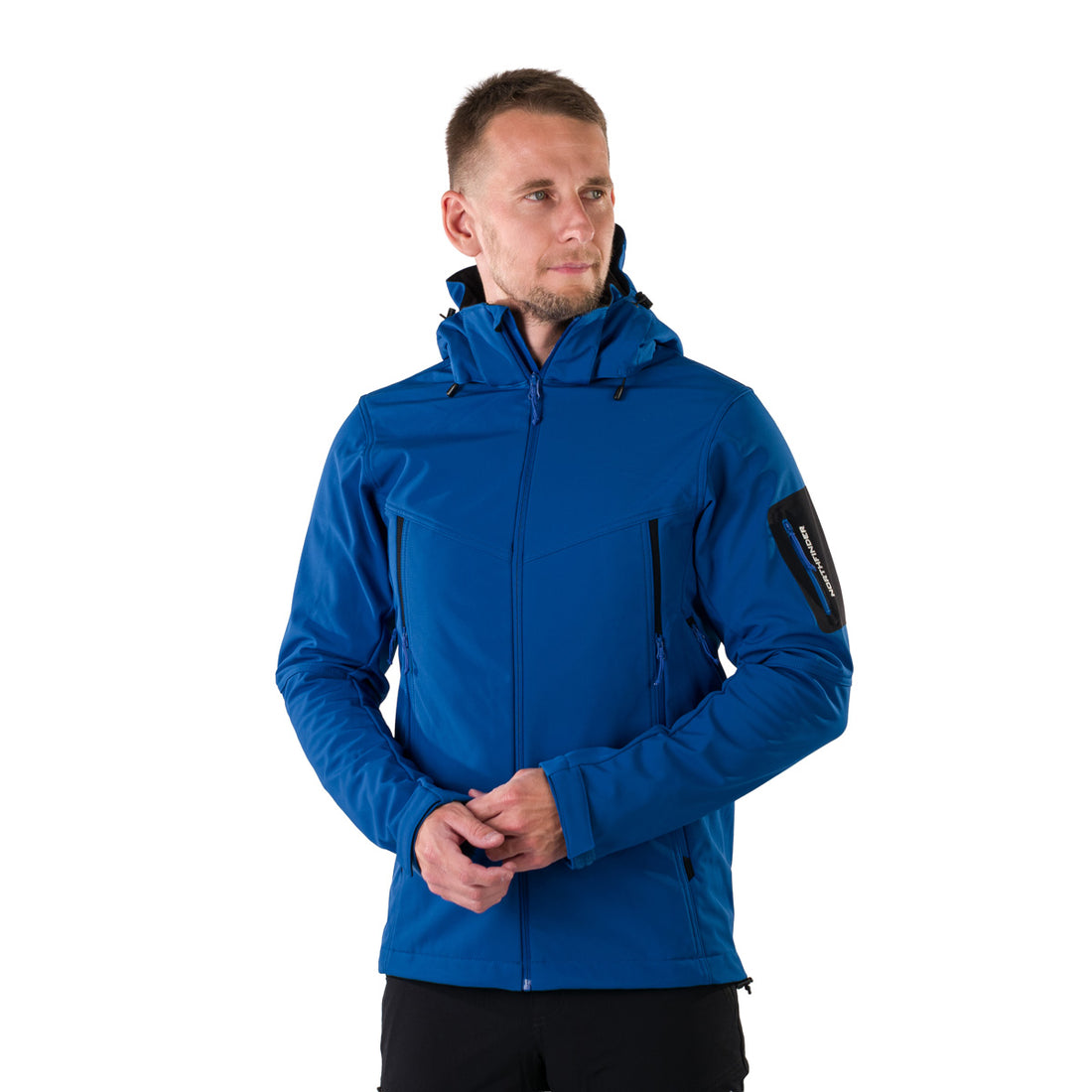 BU-5037OR men's travel softshell hood off jacket 3L ABNER