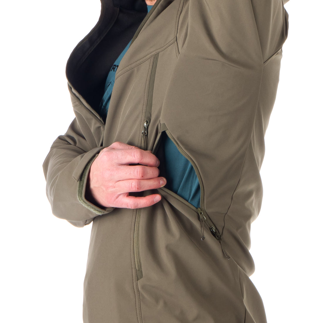 BU-5037OR men's travel softshell hood off jacket 3L ABNER