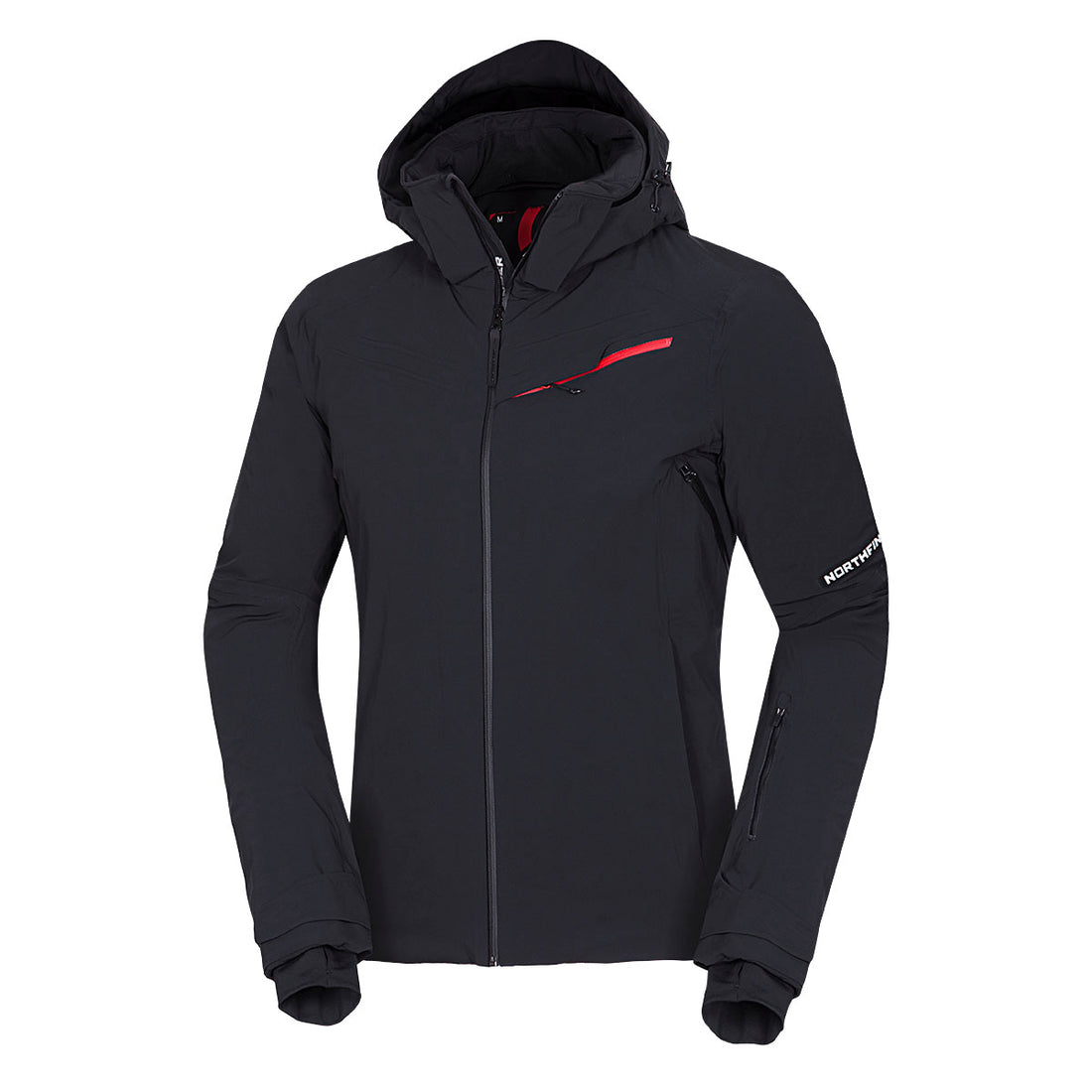 BU-5042SNW men's ski technical athletic fit stretch jacket fully featured with PrimaLoft SEBASTIAN 