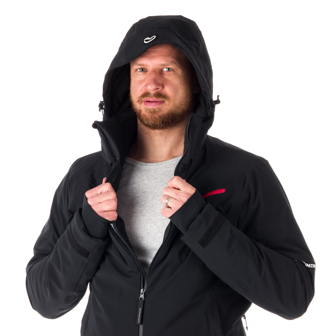 BU-5042SNW men's ski technical athletic fit stretch jacket fully featured with PrimaLoft SEBASTIAN 