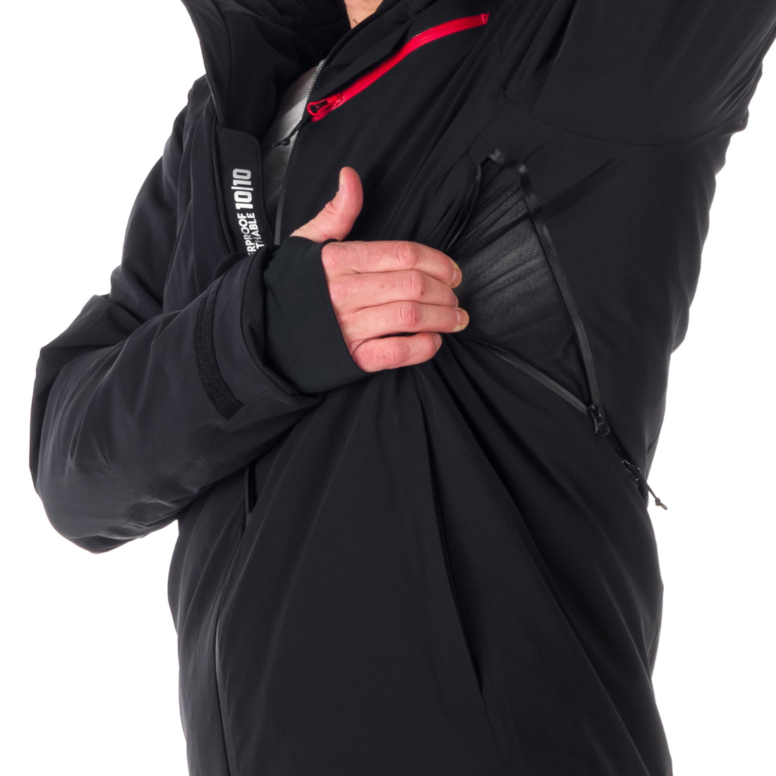 BU-5042SNW men's ski technical athletic fit stretch jacket fully featured with PrimaLoft SEBASTIAN 